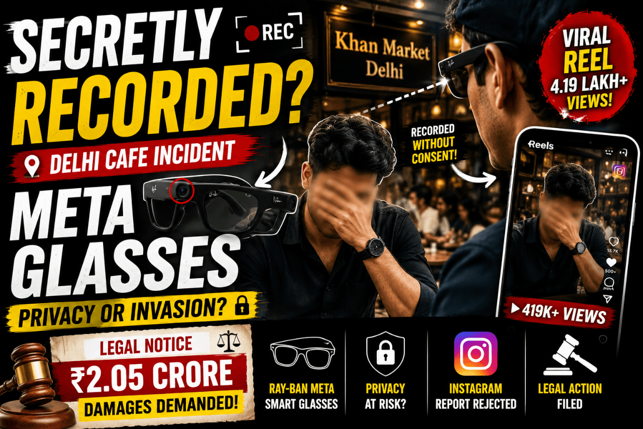 Delhi Man Demands ₹2.05 Crore After Alleged Secret Recording With Meta Smart Glasses — Here’s What Happened