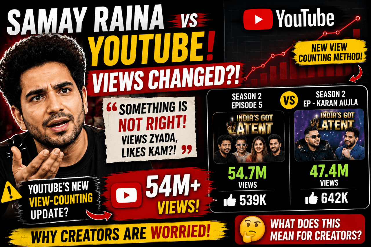 Samay Raina Questions YouTube’s New View-Counting Update — Here’s Why He’s Upset